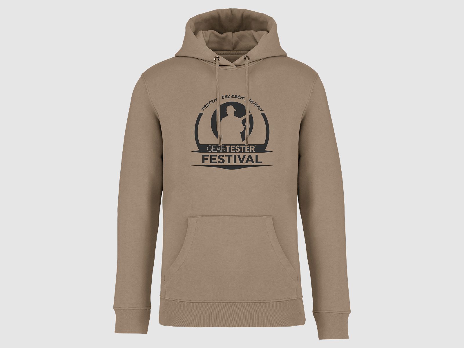 Geartester Festival Bio Hoodie, großes Logo