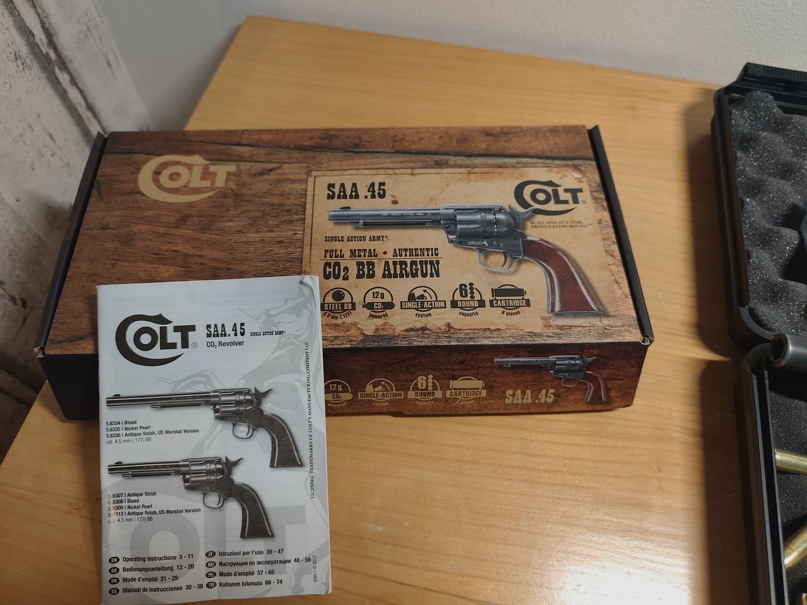 Colt Single Action Army 45 acabado antiguo 4,5 mm BB revolver de aire comprimido, imagen 4 de 5