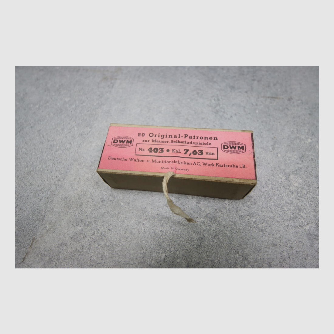 DWM 20 Schuß C96 Nr 403 original Vepackt mit Ladestreifen