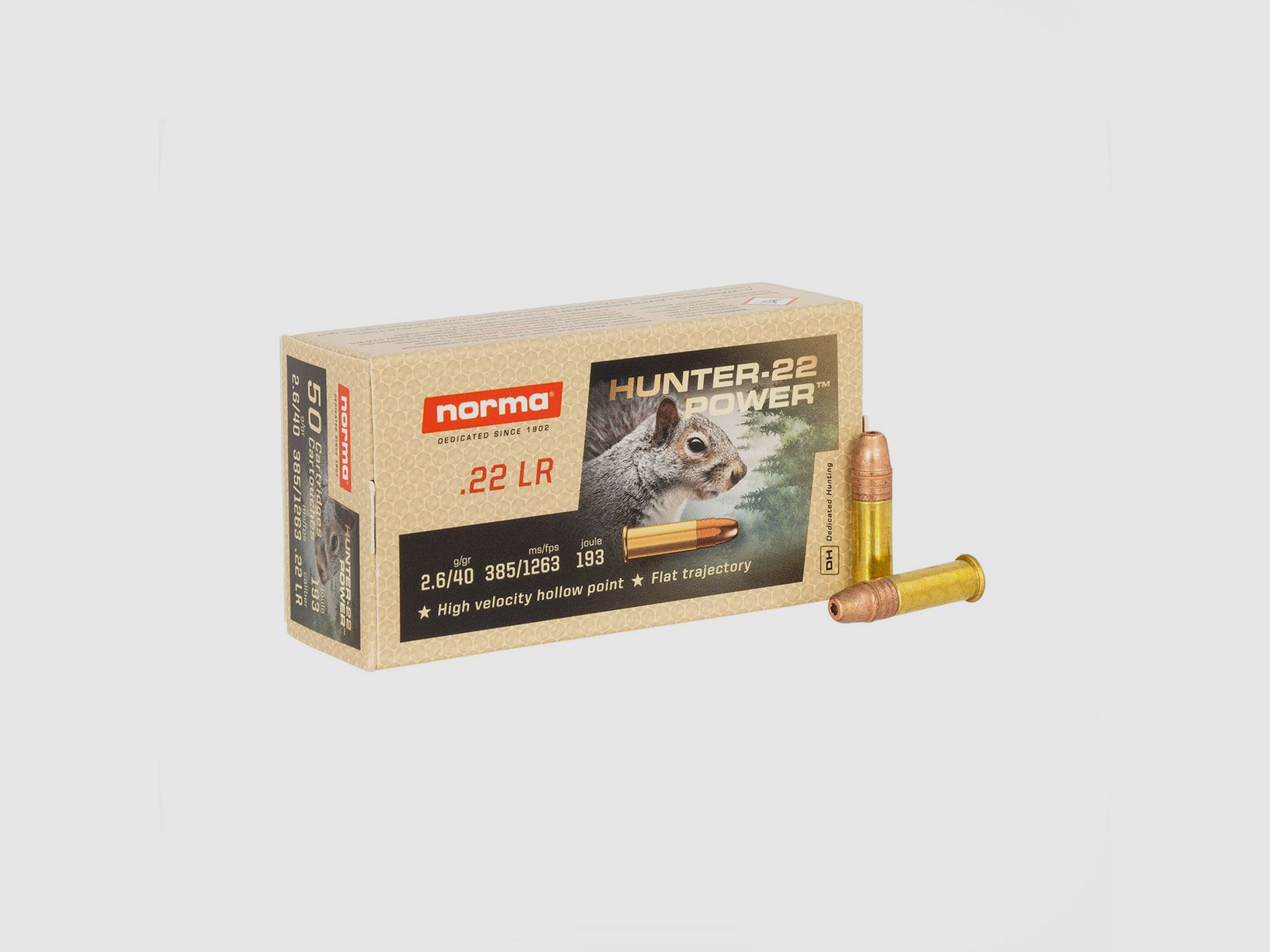 MUNITION – NORMA – HUNTER-22 POWER .22LR