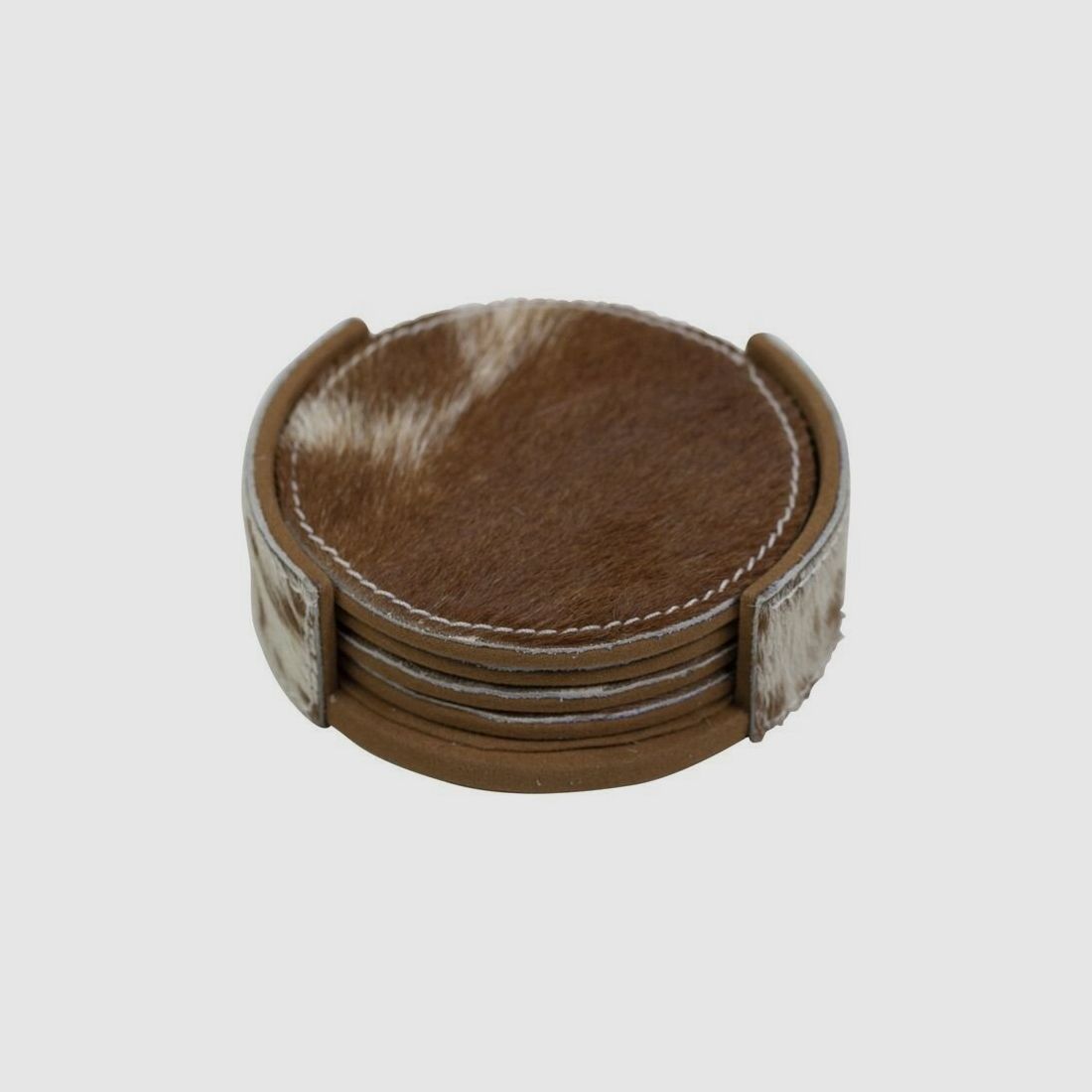 Lovergreen Kunst des Tisches Motiv Untersetzer aus Leder 4x