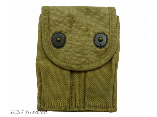 US Magazintasche (Magazine Pocket) M 1917 für 2 Pistolen-Magazine Colt 1911 Hersteller F.S.F 1918 Material Canvas Webbing