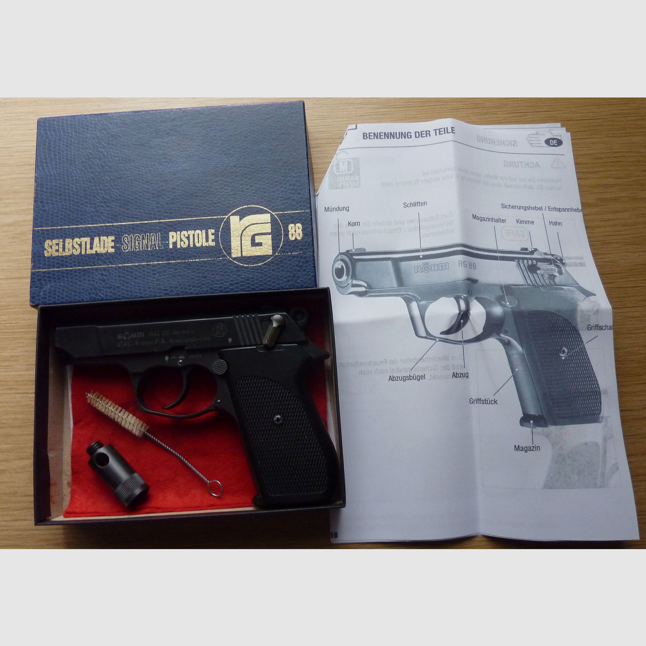 RÖHM RG 88 ,cal. 9mm PAK, gebraucht, in OVP
