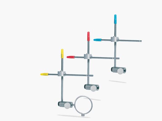 Système de maintien MEC 3 positions ensemble de 3 avec support en verre lunettes de tir 23mm