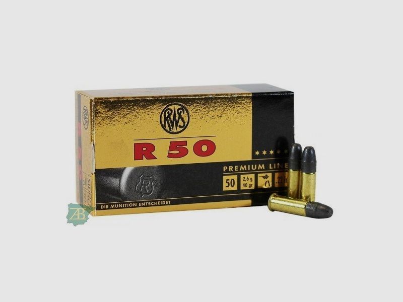 Büchsenmunition Kurzwaffe RWS .22 LR R-50
