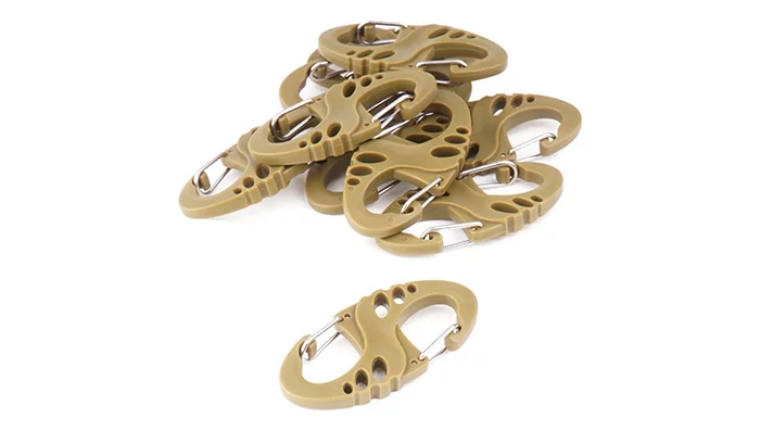 Mil-Tec S-Hook Carabiner Set - Coyote - 13458405