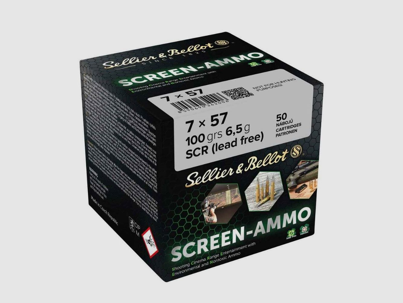 Sellier & Bellot Screen Ammo SCR Zink 100grs. Kaliber 7x57