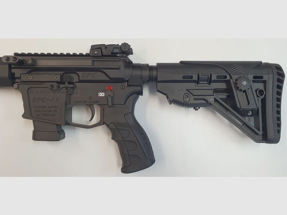 GWMH AG Semi-Automatisch Geweer GWMH SPC-SPORTER A4 10" (SWISS PISTOL CARBINE) ZWART Kal..45ACP AR15 Glock Magazine