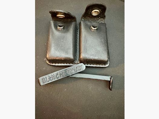 Bianchi Speed Strip met leren pouch van Bianchi (#22) .38Special .357Magnum (50)