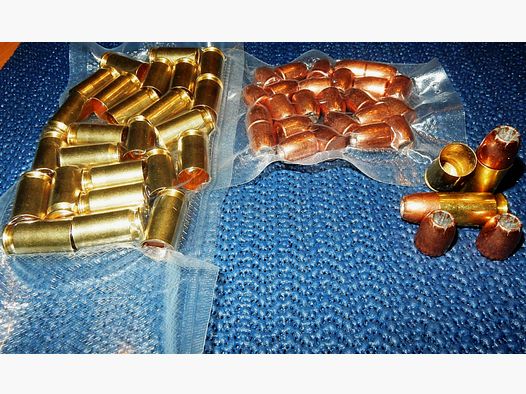 .45 ACP Ladekit / Ladeset NEUE Hülsen + NEUE GDHP Gold Dot Geschosse