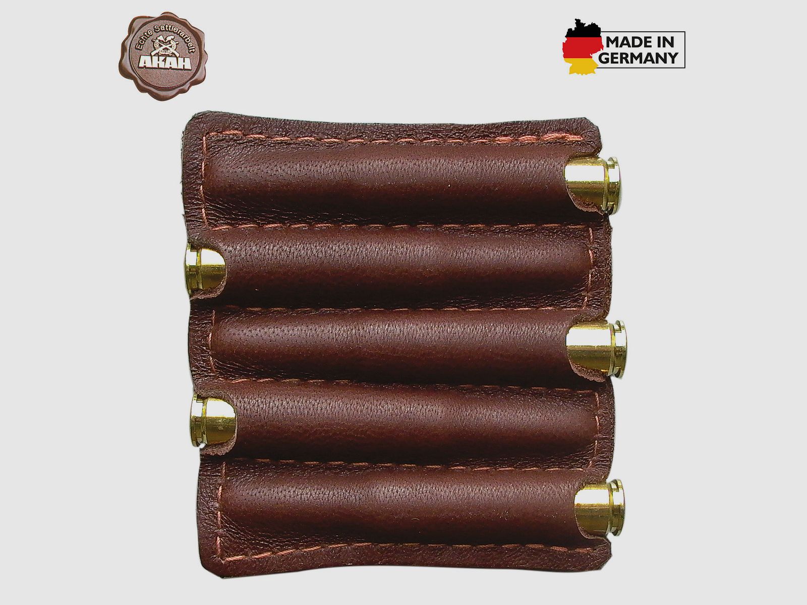 AKAH cartridge case made of elk leather