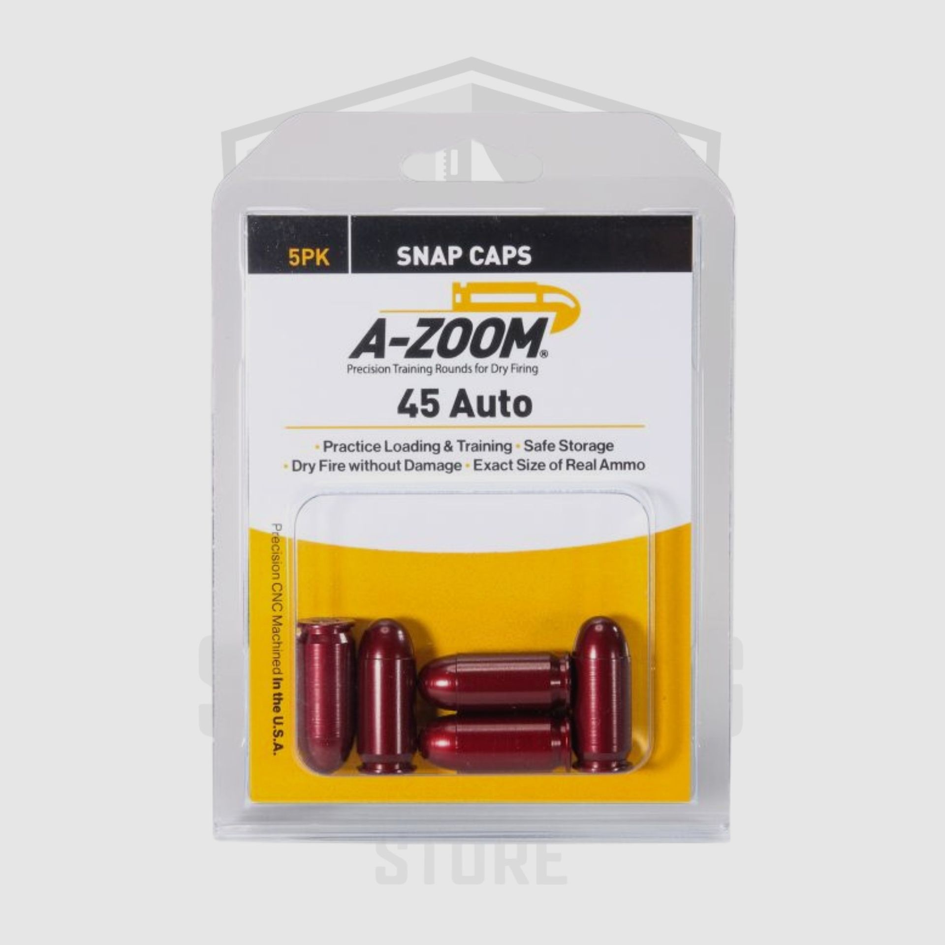 A-Zoom .45 Auto Snap Caps Cartouches inertes 2 pièces rouges, image 1 sur 2