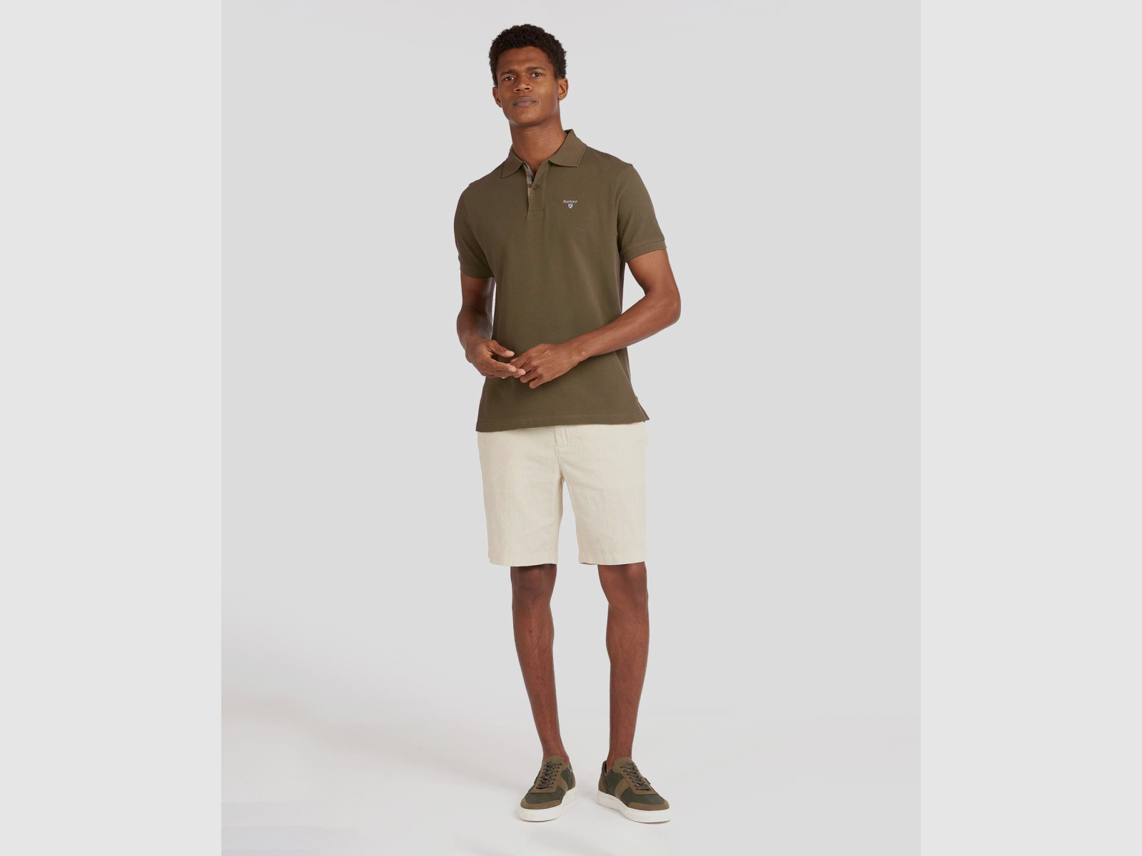 BARBOUR Poloshirt Tartan Pique Donkergroen Klassiek