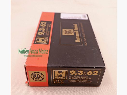 RWS (WZd.Fa.Rottweil) Büchsenpatronen 9,3x62
