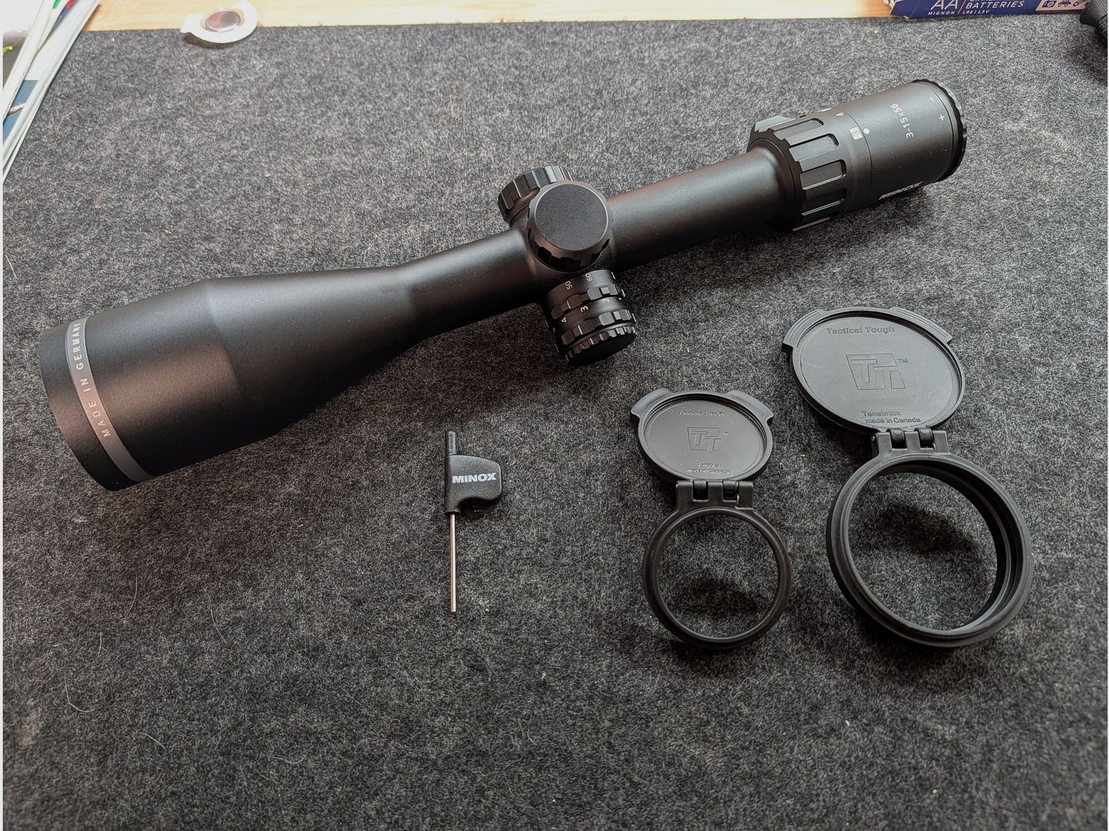 Minox Allrounder 3-15x56 con slitta, immagine 1 di 6