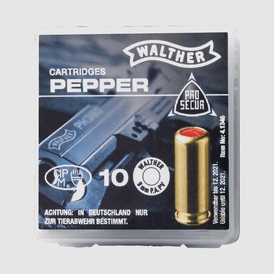 Walther Pfefferpatronen Kaliber 9 mm P.A.K. - 10 Schuss