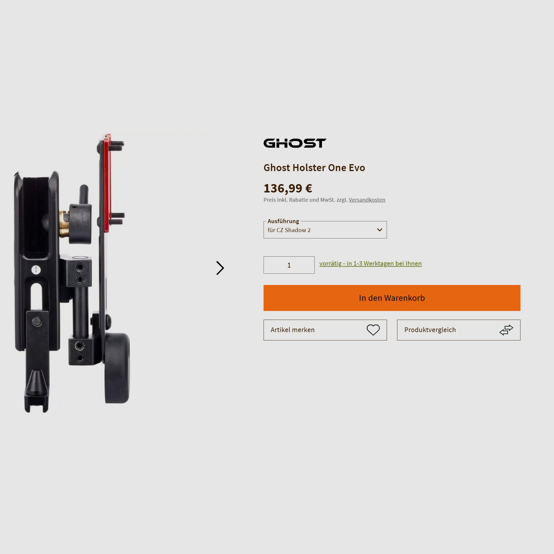 Ghost Holster Evo One - like new