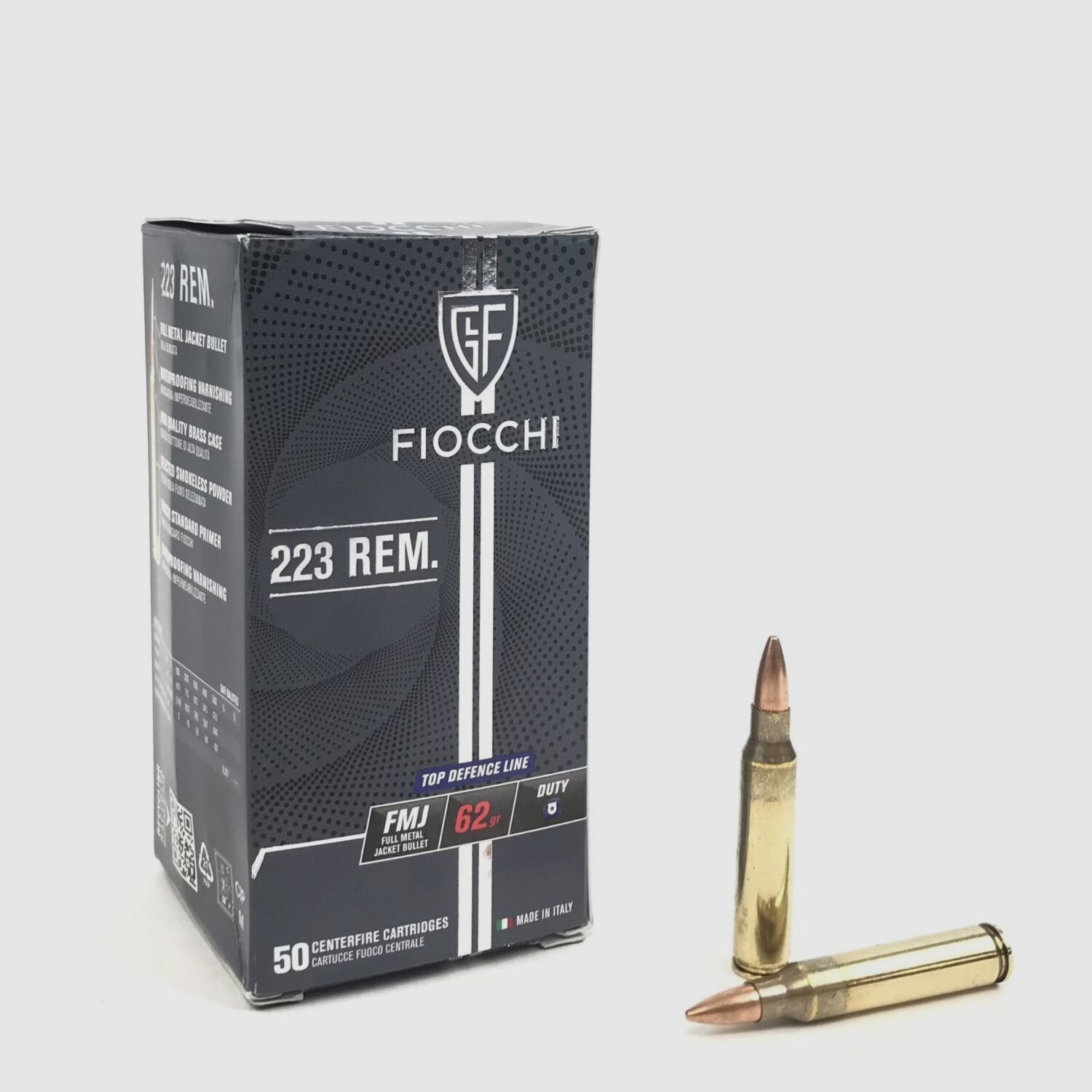 Fiocchi munitie .223 REMINGTON DUTY FMJ 62 gr, afbeelding 2 van 2