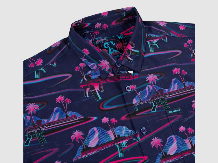 RETRO RIFLE – CHEMISE À MANCHES COURTES À BOUTONS / MOYENNE, image 3 sur 4