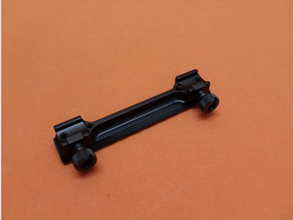 Recknagel Era-Tac mounting rail (57050-0011) aluminum black with cross grooves (Picatinny profile) 115mm BH=17.5mm