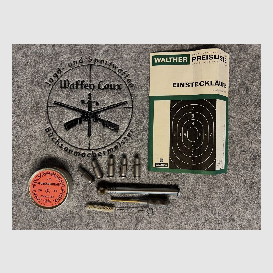 Lothar Walther insert barrel cal. 4mm M 20 centerfire from 7.65mm for pistol PP