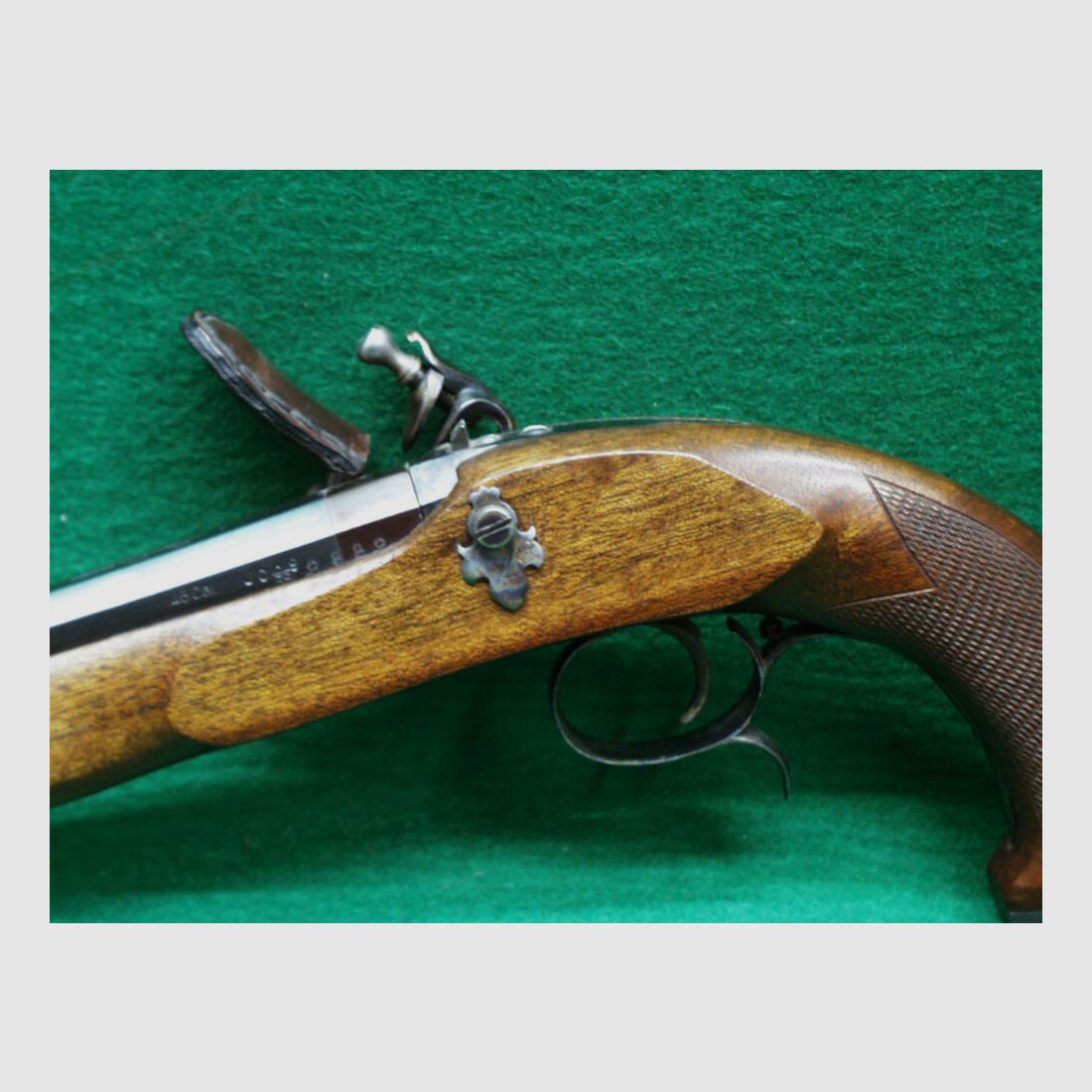 Artax Boutet Stein castle pistol, cal. 45 smooth, with fish skin