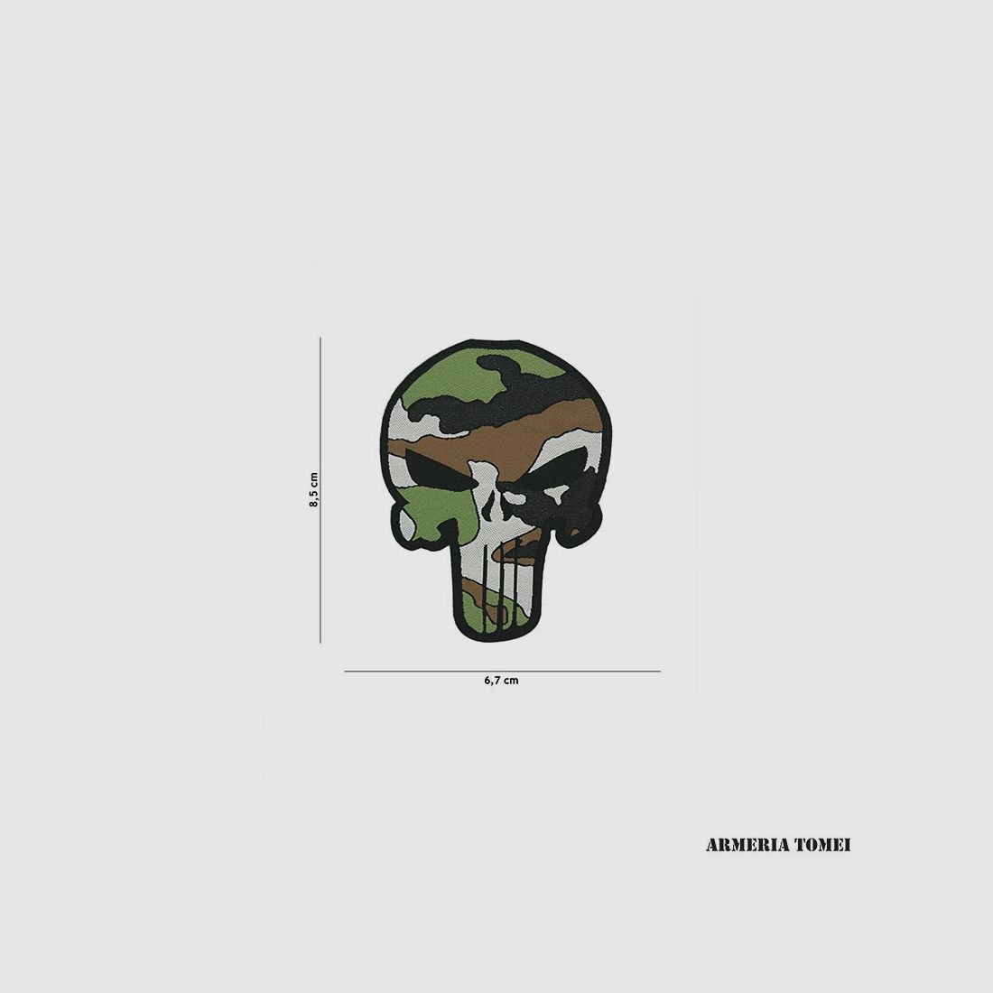 PATCH – FEIN GEWEBTER PUNISHER CAMO WOODLAND