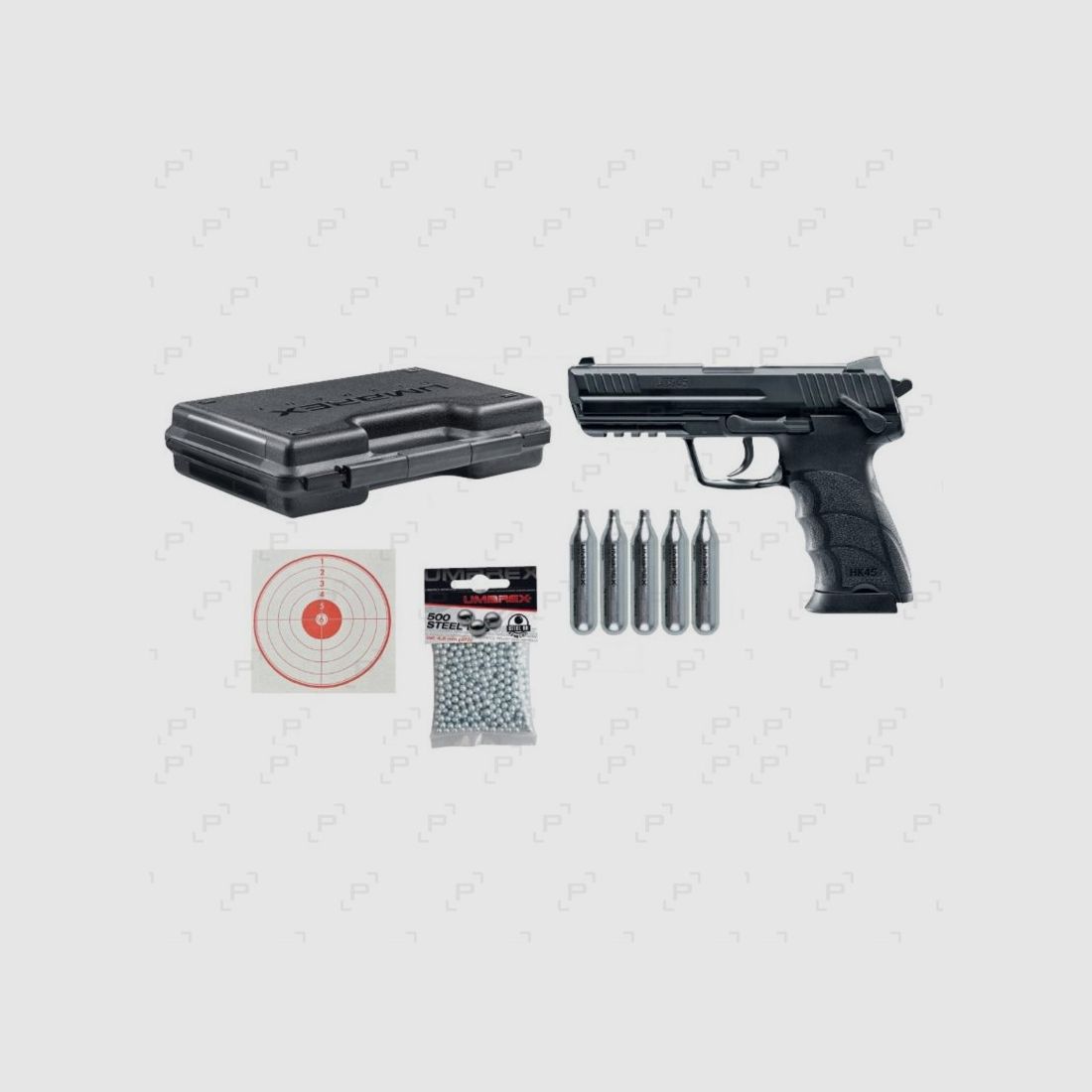 Pacchetto pistola CO2 HK HK45 Calibro 4,50 mm BB’s