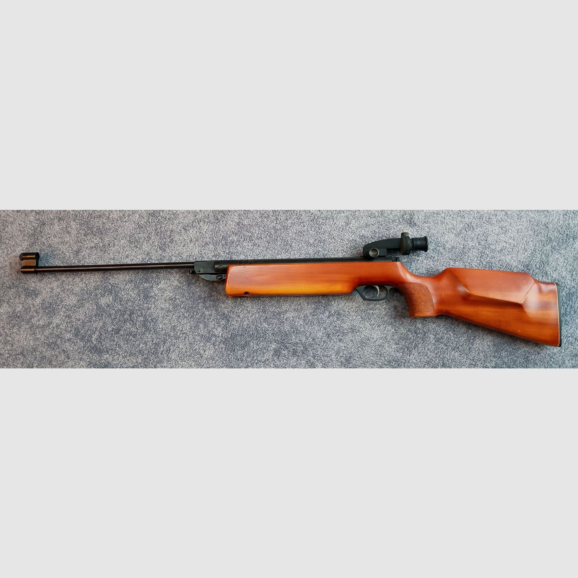 Air rifle "Klicker" from GDR production late 70s / early 80s, "Model 303 -Super", cal. 4.5 mm Diabolo, used