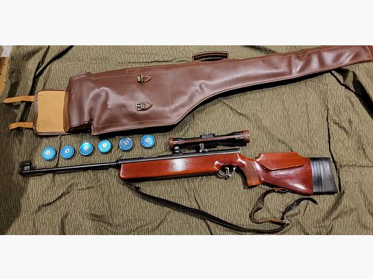 Luftgewehr Haenel 312.1 mit Ziel IV Fernglas und Suhler Einhakmontage 