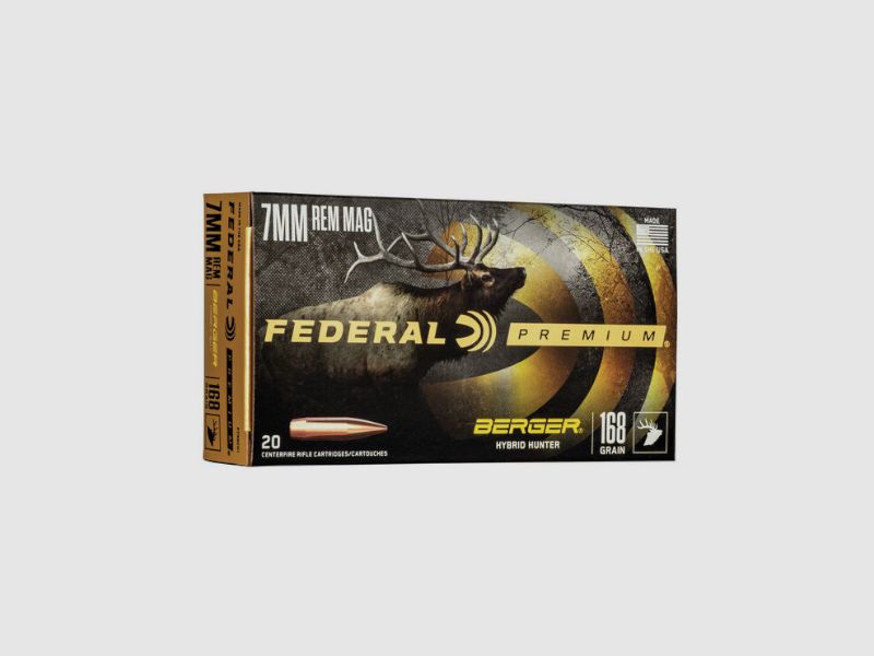 FEDERAL AMMUNITION – Cartouches métalliques – BERGER HH 168GR