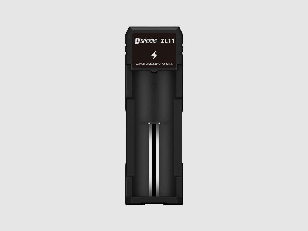 Caricabatterie Speras ZL11 con display LED 1 slot