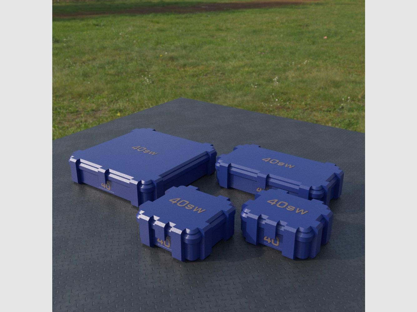 Filamelt skrzynka na amunicję / Skrzynka na amunicję .40 S&W – skrzynka na naboje 'klapka' – 20 / 25 / 50 / 100 rund