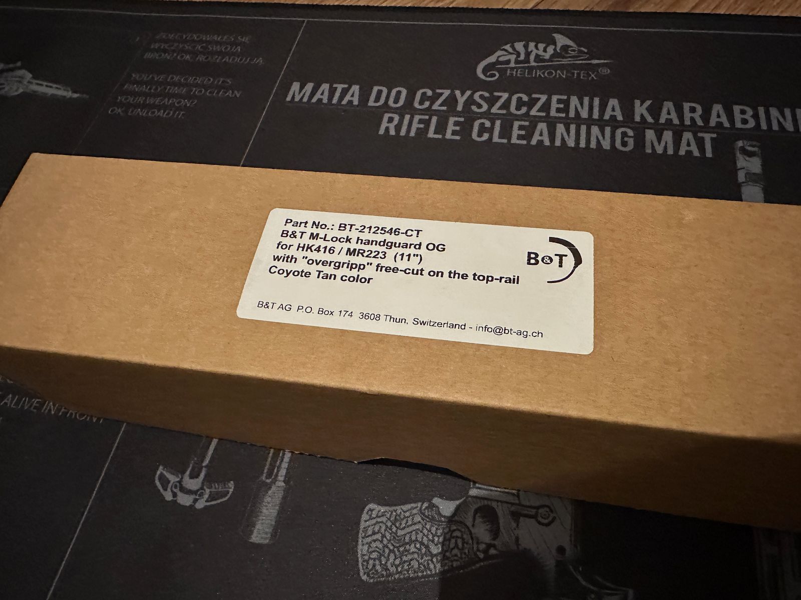 B&T M-LOK Overgripp Handschutz per HK MR223/HK416, Coyote Tan, corto (11”)