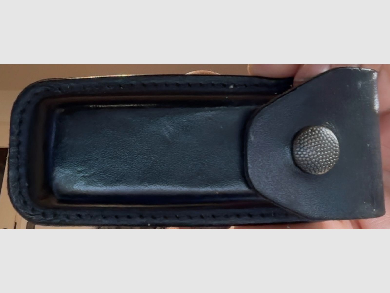 Original Bundeswehr Magazintasche Leder — Walther P1 / P38 — Sammlerzustand