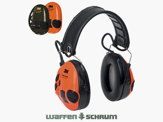 3M Peltor Gehörschutz SportTac Analog grün - Wechselschalen in orange