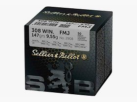 Sellier & Bellot .308 Win. Volmantel 9,5g/147grs. Staffelkorting vanaf 10 verpakkingen voor 44€ per verpakking