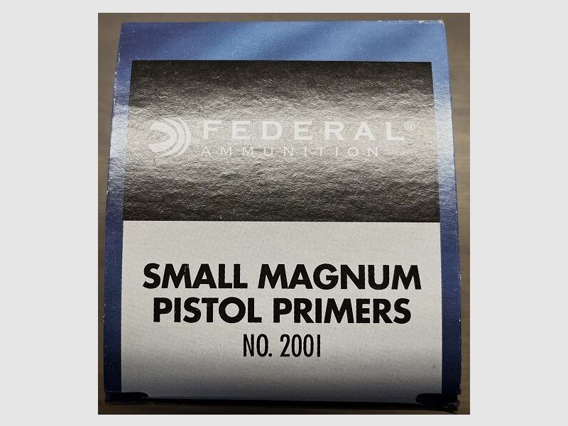 Federal	 SMALL MAGNUNM PISTOL PRIMERS