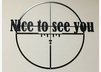Decoratief Bord Wanddecoratie Leuk je te zien Wanddecoratie Richtkijker