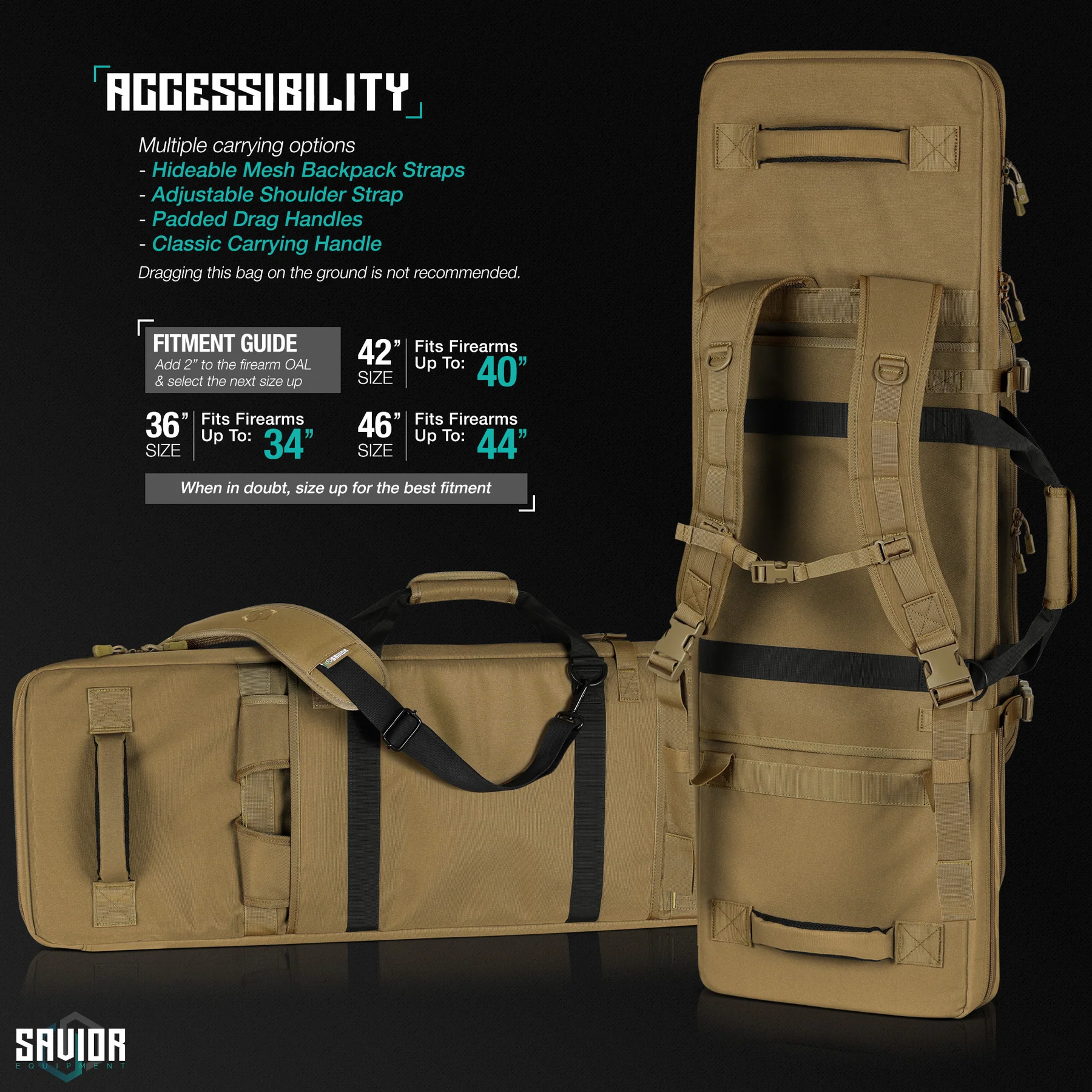 Savior Specialist 46″ Doppelflintentasche Tan, Bild 2 von 6