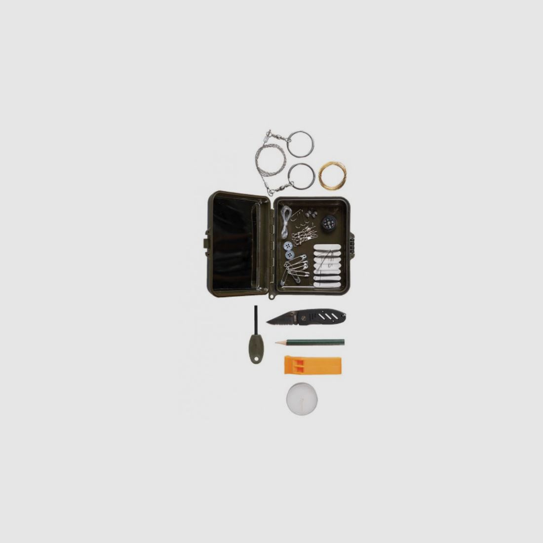 SURVIVAL KIT - WASSERDICHTE BOX - 15-TLG.