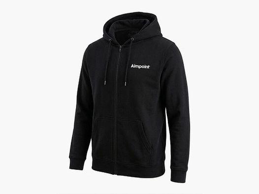 FELPA CON CAPPUCCIO – AIMPOINT – ZIP BLACK