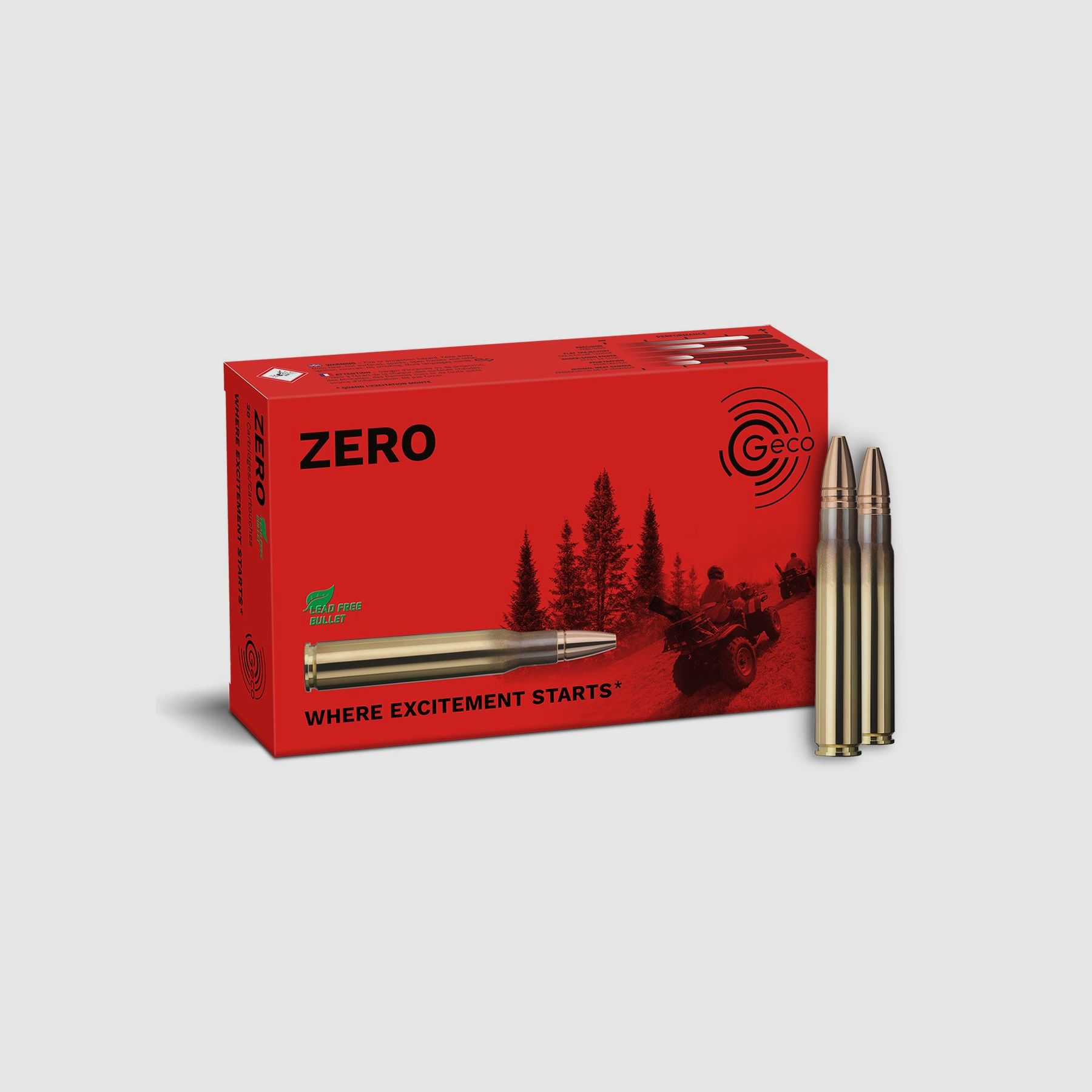 GECO 9,3x62 ZERO 11,9g Bleifreie Büchsenpatronen