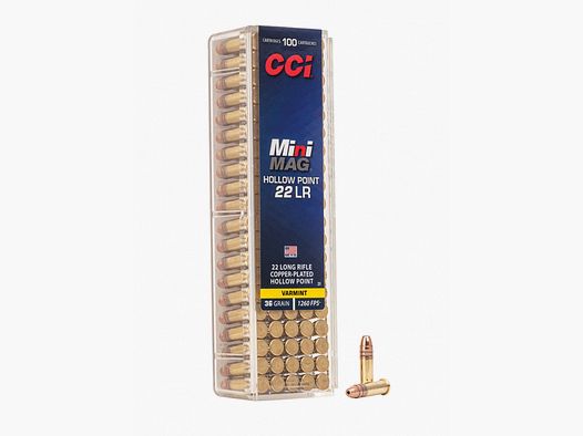 CCI Mini Mag Munition Kal.22LR 36G Hohlspitze Kupfer
