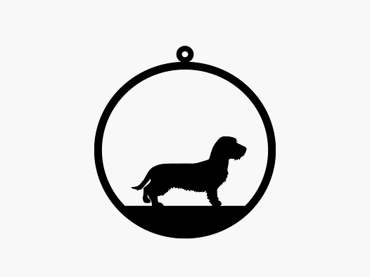 Small decorative pendant "Wirehaired Dachshund"