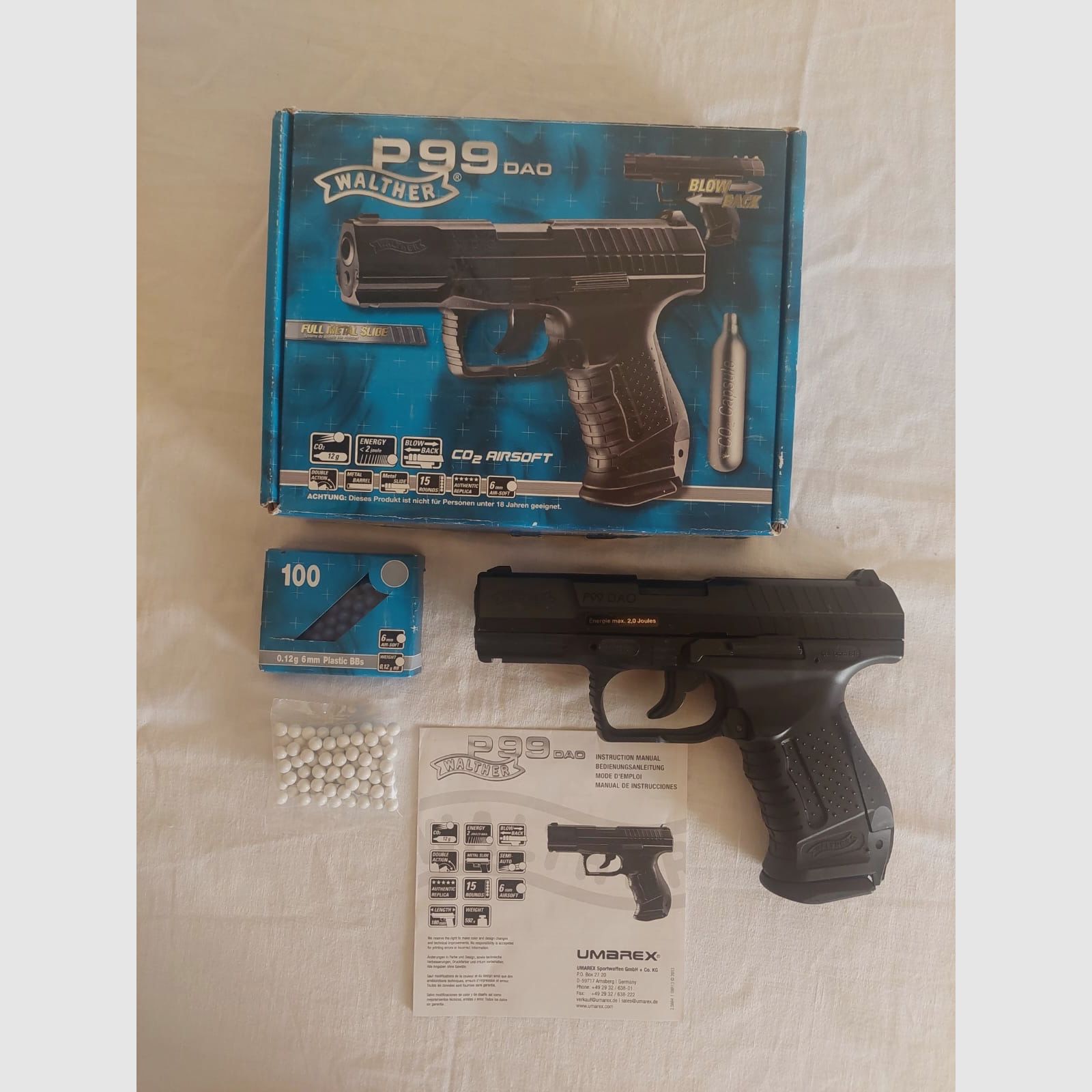 Walther P99 DAO Co2 6mm Softair