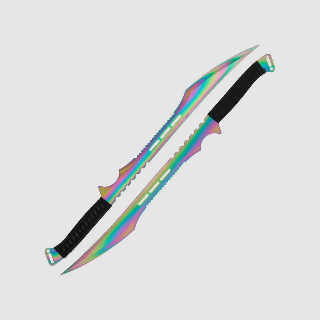 Ninja Schwerter Set Rainbow mit Scheide