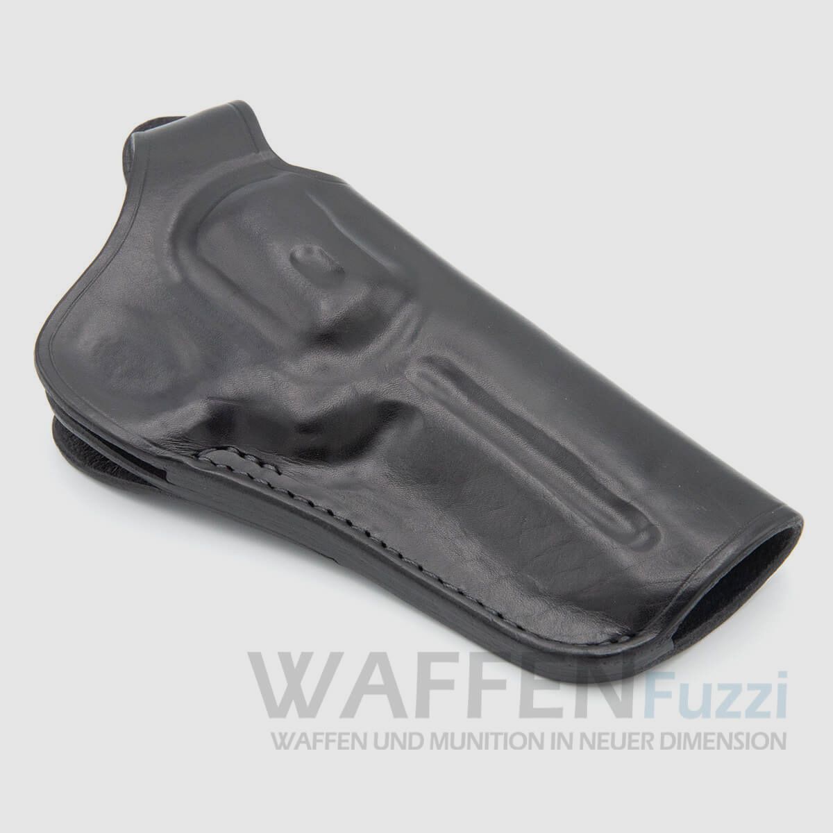 Leather belt holster for 4 inch revolver Steel COP / Steel DOG