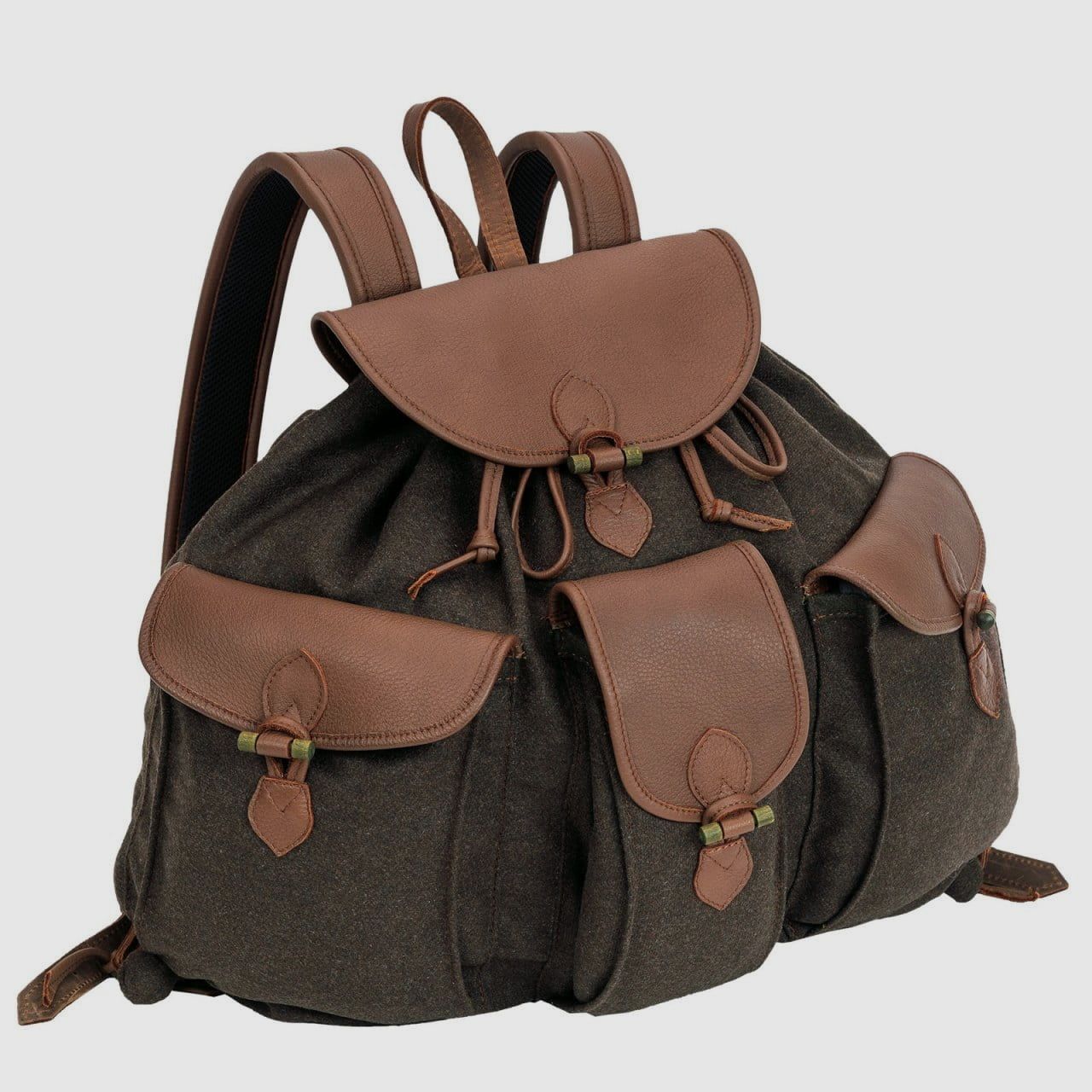 AKAH Loden de Luxe Rucksack mit Elch-Leder 30 L