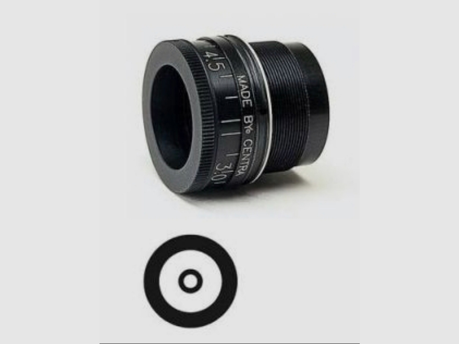 Central adjustable ring sight M18 x 0.5 / 3.8-5.8 / ring width 2mm